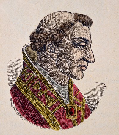 Portrait du Pape Jean VIII (Giovanni, Ioannes) (872-882) - Italian School
