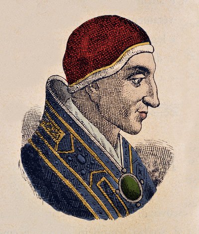 Portrait du pape Jean XV - Italian School