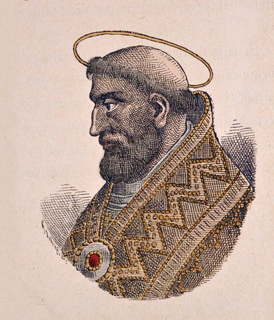 Portrait du Pape Léon II (Leone ou Leo) (682-683) - Italian School