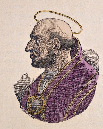 Portrait du Pape Martin Ier (Martinus I ou Martino) (649-655) - Italian School
