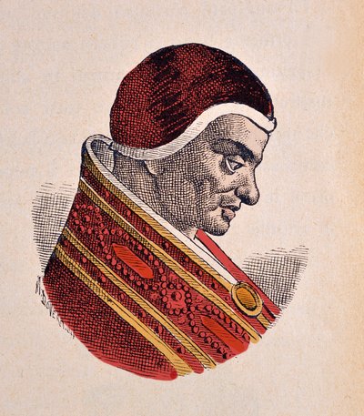 Portrait du pape Pascal II (Pasquale ou Paschal) (1099-1118) - Italian School