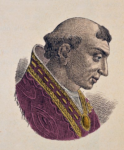 Portrait du Pape Romain (897) - Italian School