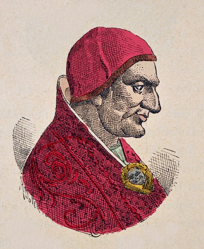 Portrait du Pape Sabinien (Sabinian ou Sabiniano ou Sabinianus) (604-606) - Italian School