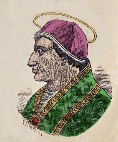 Portrait du pape Symmaque Ier - Italian School