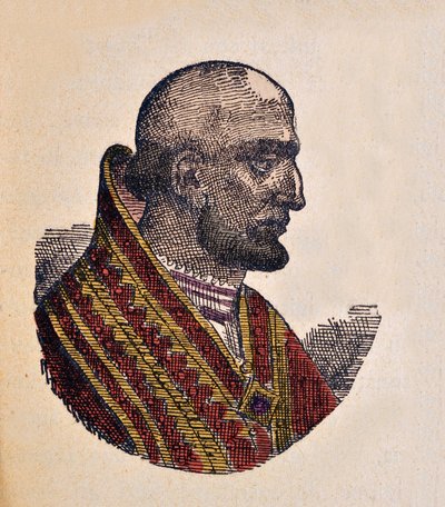 Portrait du Pape Théodore Ier (642-649) - Italian School