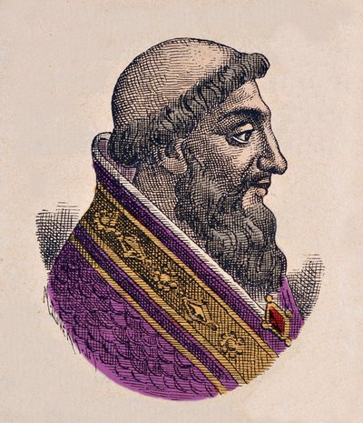 Portrait du pape Victor II (Vittore) (1055-1057) - Italian School