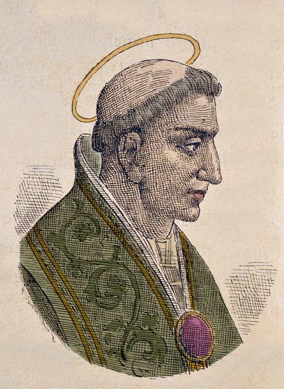 Portrait du Pape Zacharie (741-752) - Italian School