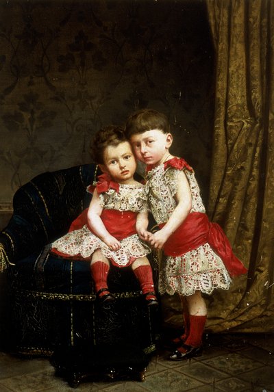 Portrait de deux enfants de la maison Doria - Italian School