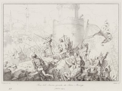Prise de Smyrne, opérée par Pietro Mocenigo - Italian School
