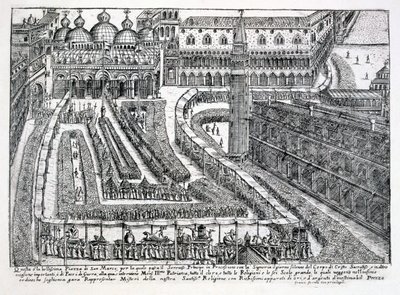 Procession pour la Fête-Dieu sur la Piazza San Marco, 1876 - Italian School