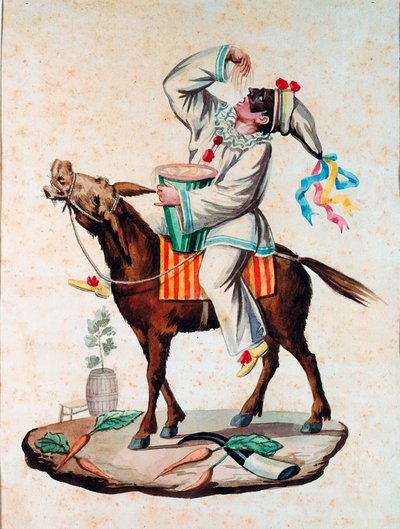 Pulcinella (Polichinelle) personnage de la commedia dell