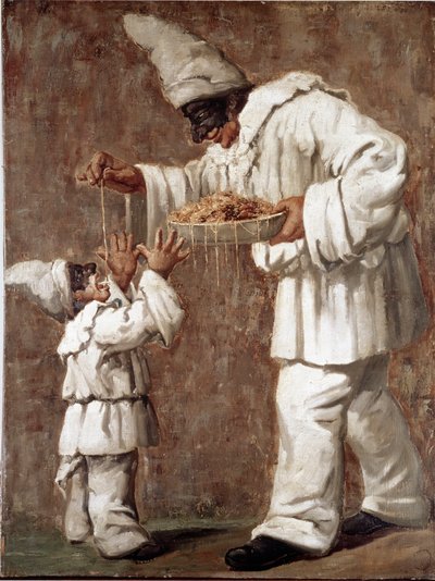 Pulcinella (Polichinelle) personnage de la commedia dell