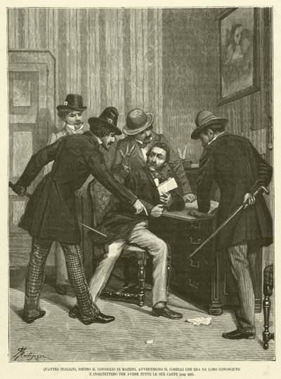 Quatre Italiens, Sur le Conseil de Mazzini, Ont Averti Corelli Qu
