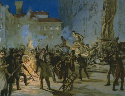 Révolution à Florence, 27 avril 1859, illustration d