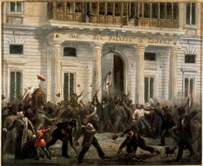 Révolutions de 1848, Cinq jours de Milan : les insurgés prennent le Palais du Gouvernement le 18 mars - Italian School