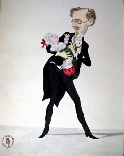 Risorgimento : caricature représentant le ministre des Finances Bettino Ricasoli (1809-1880) 1865 Museo Nazionale del Risorgimento Rome - Italian School