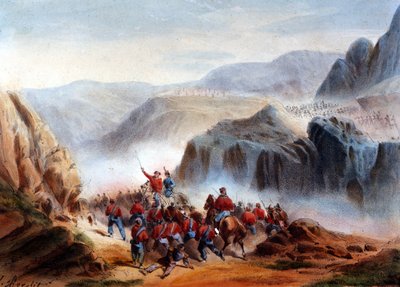 Risorgimento : la bataille de Calatafimi en Sicile entre les troupes de Giuseppe Garibaldi (1807-1882), les Mille et l