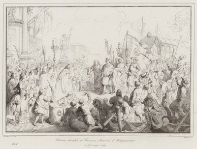 Retour triomphal de Francesco Morosini le Péloponnésien - Italian School