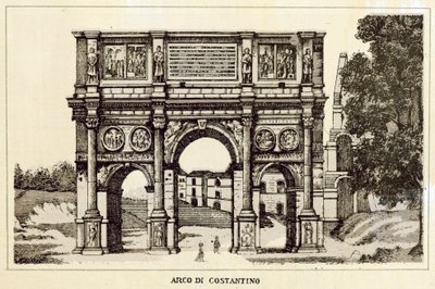 Rome : Arco Di Costantino (lithographie) - Italian School