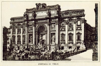 Rome : Fontaine de Trevi - Italian School