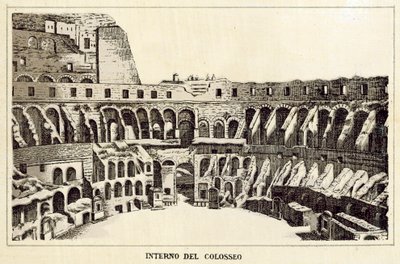 Rome : Intérieur du Colisée - Italian School