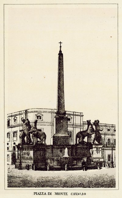 Rome : Place du Mont-Cavallo - Italian School