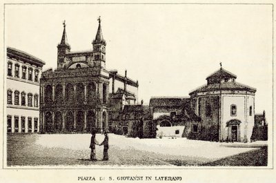 Rome : Place de Saint-Jean-de-Latran - Italian School