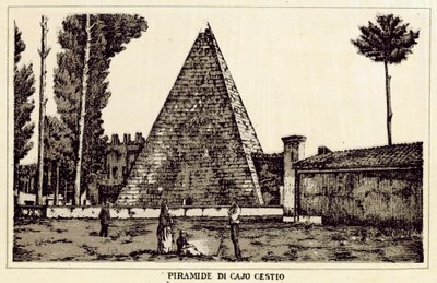 Rome : Pyramide de Cajo Cestio - Italian School