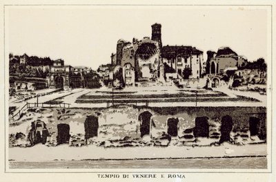 Rome : Temple de Vénus et de Rome - Italian School