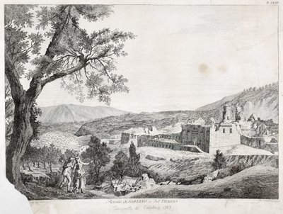 Ruines de Soriano Calabro et le temple, Calabre, 1783 - Italian School