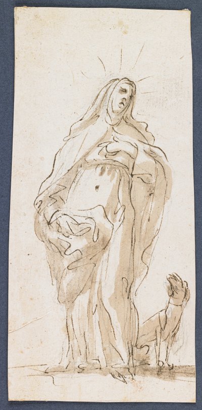 Sainte Marguerite de Cortone, fin du 17ème siècle - Italian School