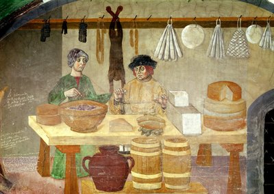Vendeurs de saucisses et de fromage - Italian School