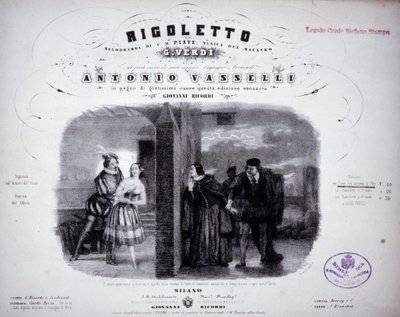 Partition de « Rigoletto » de Verdi. - Italian School