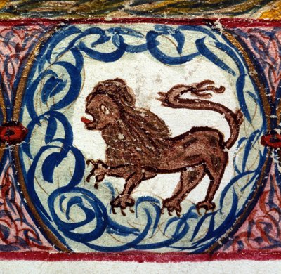 Signe du Lion. Horoscope italien datant du milieu du XVe siècle - Italian School
