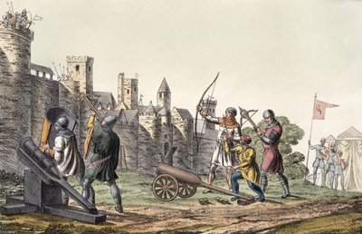 Soldats et artillerie du XVe siècle, planche 16 de The History of the Nations - Italian School
