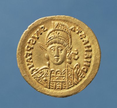 Solidus (avers) frappé par Théodoric Ier (471-526 après J.-C.) roi ostrogoth d