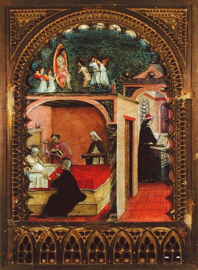 Saint Jérôme dans sa cellule et le rêve de Saint Jérôme, c.1450 - Italian School