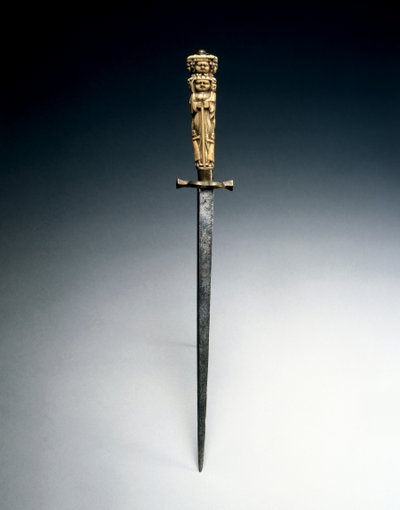 Stylet avec poignée en forme de figures de Charité, Justice et Espoir, vers 1650 - Italian School