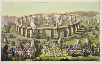Stonehenge, ou un temple circulaire des druides, planche 19 de The History of the Nations - Italian School