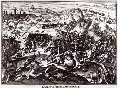 Le siège de Vienne de 1683 - Italian School