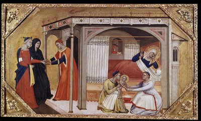 La Naissance de la Vierge, 14ème siècle - Italian School