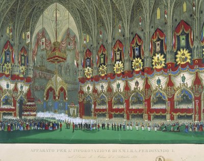 Le Couronnement de Ferdinand I dans la cathédrale de Milan, 6 septembre 1838 - Italian School