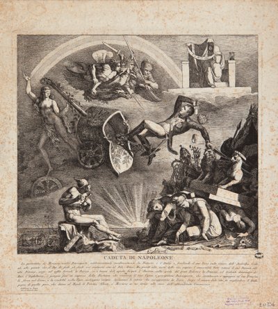 La chute de Napoléon - Caricature de la chute de l