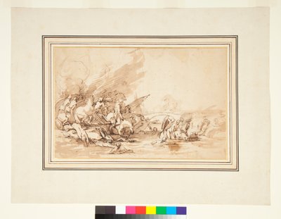 La fuite de Cloelia et de ses compagnes, 1650-1700 - Italian School