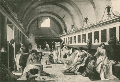 Le Frigidarium des femmes dans les thermes Stabiens, comme il était - Italian School