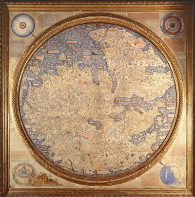 La Mappa Mundi de Fra Mauro, un moine camaldule du monastère de San Michele à Murano - Italian School