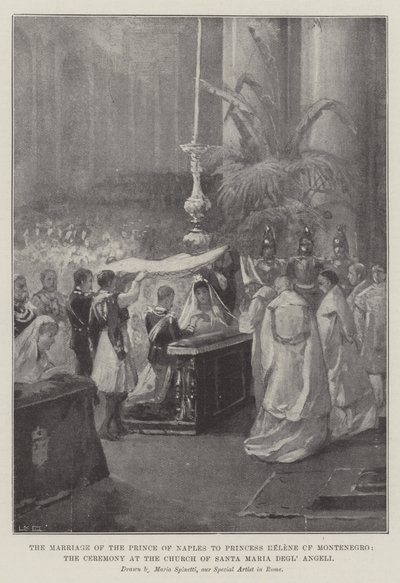 Le mariage du prince de Naples avec la princesse Hélène de Monténégro, la cérémonie à l