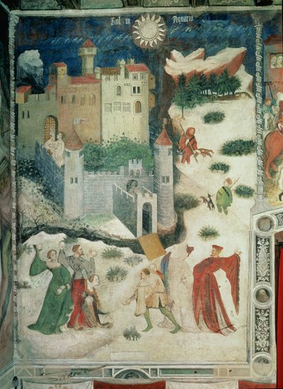 Le Mois de janvier, vers 1400 - Italian School