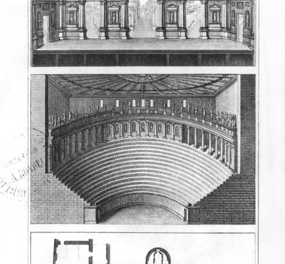 Le Théâtre Olympique à Vicence, conçu par Andrea Palladio (1508-80) - Italian School