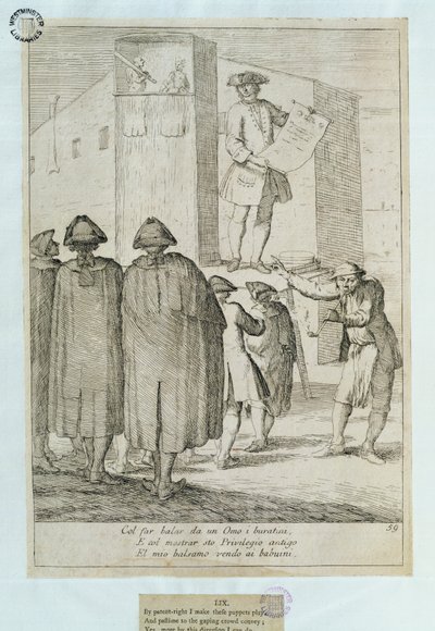 Le Marionnettiste, 1748 - Italian School